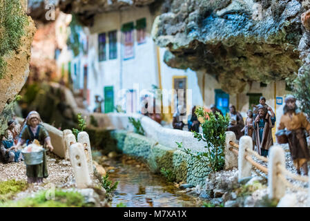 Portal de Belén de Cantalejo (Segovia-España) Banque D'Images