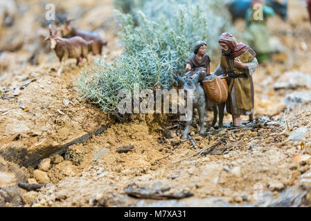 Portal de Belén de Cantalejo (Segovia-España) Banque D'Images