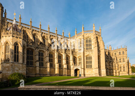 St George's Chaple dans le château de Windsor, où le mariage royal aura lieu Banque D'Images