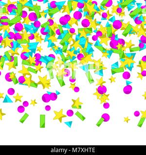 Motif transparent coloré avec sparlking confettis. Résumé arrière-plan lumineux appartement de vacances Illustration de Vecteur