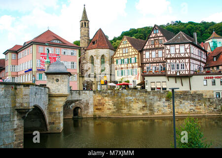 À Donaworth - Le 10/08/2016 - la pittoresque ville de Donauworth , sur la route romantique, Bavière, Allemagne Banque D'Images