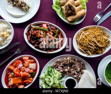 La nourriture de restaurant chinois Banque D'Images