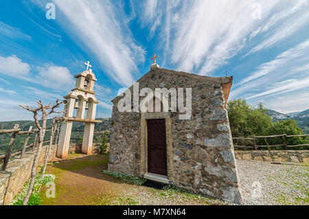 Église de Aksos Village, Crète, Grèce Banque D'Images