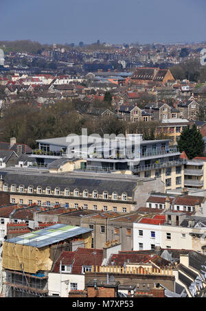 Vue sur la partie nord de la ville de Bristol en Angleterre à partir de la tour Cabot Banque D'Images