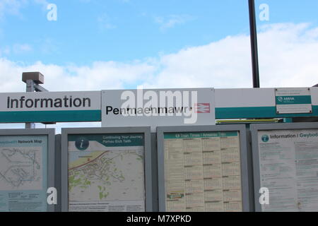 La gare la plus Penmeanmawr, au Pays de Galles Banque D'Images