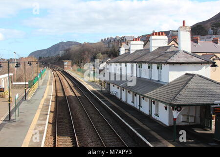 La gare la plus Penmeanmawr, au Pays de Galles Banque D'Images