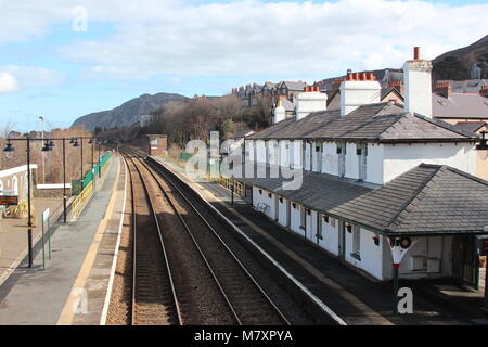 La gare la plus Penmeanmawr, au Pays de Galles Banque D'Images