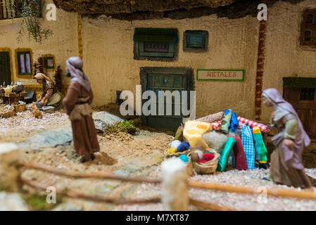 Portal de Belén de Cantalejo (Segovia-España) Banque D'Images