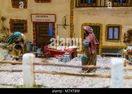 Portal de Belén de Cantalejo (Segovia-España) Banque D'Images