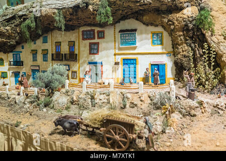 Portal de Belén de Cantalejo (Segovia-España) Banque D'Images