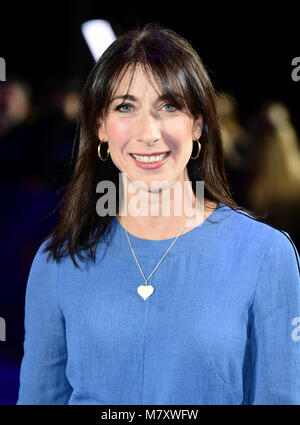 Samantha Cameron assistant à l'une ride dans le temps Première européenne tenue à BFI IMAX à Waterloo, Londres. Banque D'Images