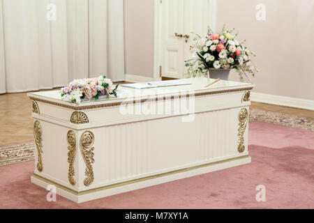 Intérieur de l'Tsarskoye Selo Palais mariage n° 3 à Pouchkine, Saint-Pétersbourg. Ancien palais de rechange. La Russie Banque D'Images