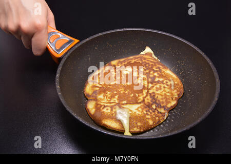 Petit déjeuner fait maison crêpes Deliscious Banque D'Images