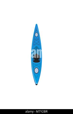 Kayak sport bleu plastique icône isolé Illustration de Vecteur