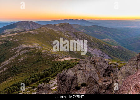 Paisajes de la Sierra de Francia en el sur de Salamanca (España) Banque D'Images