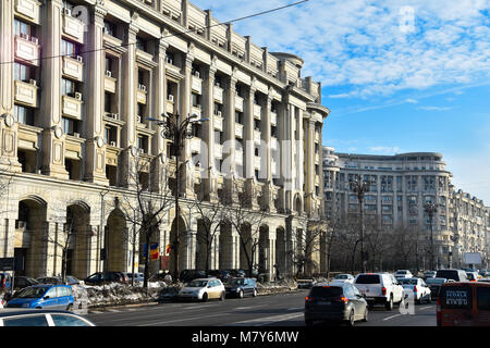 Bucarest, Roumanie. Le 3 février 2017. Liberty Boulevard (Bulevardul Libertatii) Banque D'Images