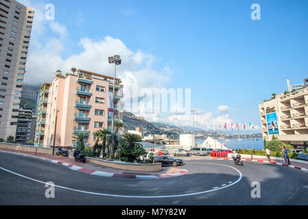 Monte Carlo, Monaco, 2017. Circuit de Monaco est un street road f1 en passant par les rues de la ville. Banque D'Images