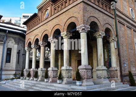 Bucarest, Roumanie. Le 3 février 2017. Monastère Antim (Manastirea l'Antim) Banque D'Images