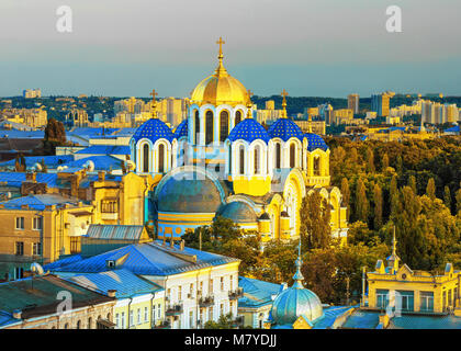 Volodymyrs cathédrale en centre de ville de Kiev, Ukraine Banque D'Images