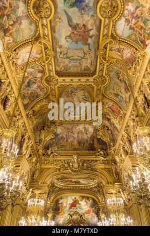 Tableaux de Paul-Jacques-aimé Baudry, grand foyer, Opéra Garnier, Paris, France Banque D'Images