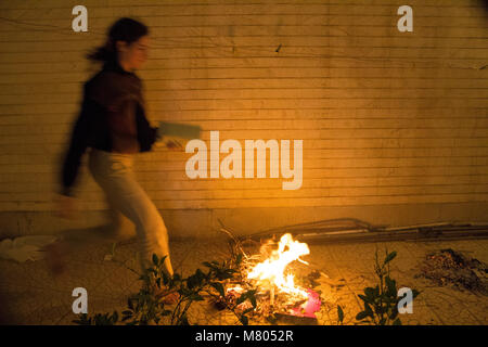 Chaharshanbe Suri mercredi ou d'artifice est une célébration qui célèbrent de dernier mercredi de l'année d'avoir une bonne année Banque D'Images