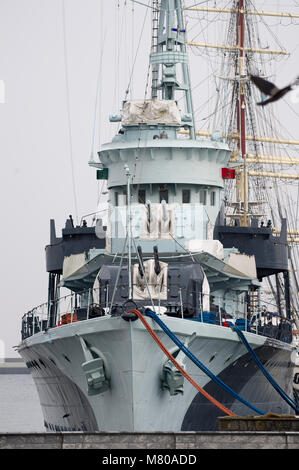 Museum Ship ORP Blyskawica est un destroyer de classe Grom qui a servi dans la marine polonaise durant la Seconde Guerre mondiale. ORP Blyskawica et il sister ship ORP Grom w Banque D'Images