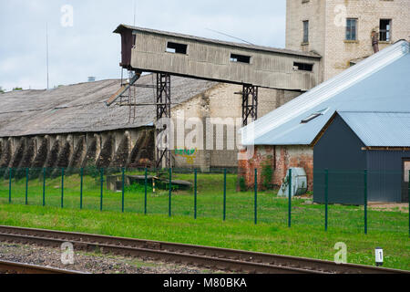 Riga, Lettonie. Le 24 août 2017. La gare de vieux bâtiments de Cesis Banque D'Images