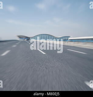 L'autoroute,route de l'aéroport Banque D'Images