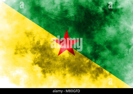 Guyane grunge flag, France territoire dépendant d'un drapeau Banque D'Images