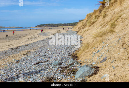 UK, Anglesey, Newborough, 11 mars 2018. Banque D'Images