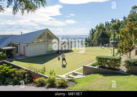 Propriété de style de vie moderne avec le gazon, Cachemire, Christchurch, Canterbury, Nouvelle-Zélande Banque D'Images