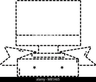 Forme avec la technologie informatique de l'écran électronique avec étiquette Illustration de Vecteur