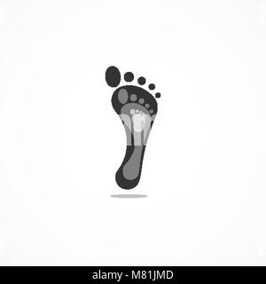 Pieds nus avec logotype famille adulte et enfant paie Illustration de Vecteur