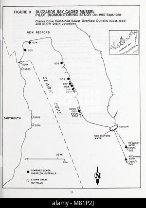 Buzzards Bay moules en cage étude de biosurveillance pilote, 1987-1988 (1990) (19888769264) Banque D'Images