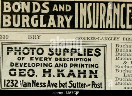 Crocker-Langley annuaire San Francisco pour l'année débutant le (1907) (14592577659) Banque D'Images