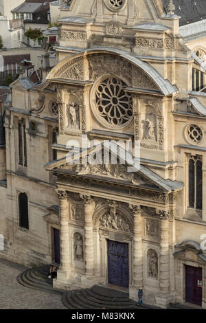 Avis de Saint-Étienne-du-Mont église, Paris, France Banque D'Images