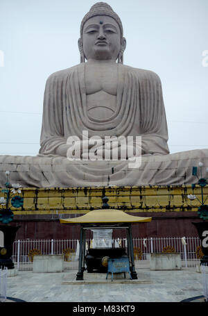 Bohd Ghaya, Inde - 9 octobre 2015 : grande statue de Bouddha à Bohd Ghaya, berceau du bouddhisme. Banque D'Images