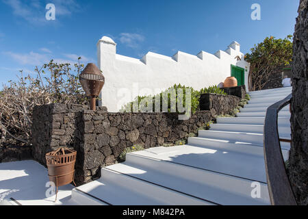 La Fondation César Manrique Tahiche près, Lanzarote est l'ancienne maison d'Cesar Manrique. Il est aujourd'hui un musée. Banque D'Images