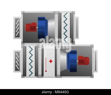 Unité de traitement de l'air illustration vectorielle. Image technique. Illustration de Vecteur
