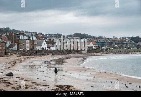 Vue sur la plage sur front de mer de North Berwick, East Lothian, Ecosse, Royaume-Uni Banque D'Images