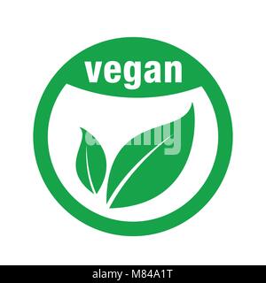 Icône de nourriture vegan végétalien, icône vecteur. Illustration de Vecteur