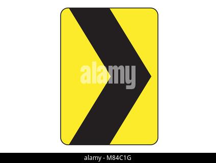Vecteur de conception de chevron réalignement street sign Illustration de Vecteur