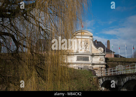 Vue sur la face de la citadelle de Lille, à partir de la vers le bas les remparts Banque D'Images