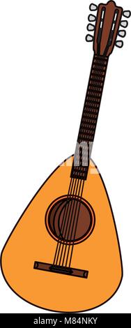 Guitare luth icône sur fond blanc, design coloré. vector illustration Illustration de Vecteur