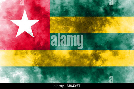 Ancien drapeau Togo grunge background Banque D'Images