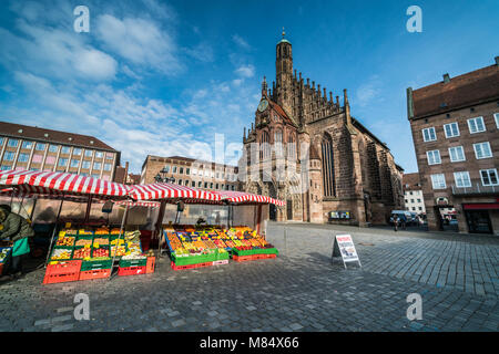 La Frauenkirche (église Notre Dame), Nuremberg, Allemagne, Europe. Banque D'Images