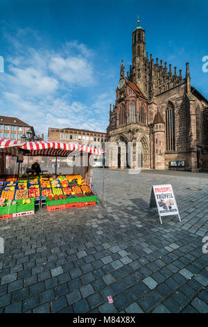 La Frauenkirche (église Notre Dame), Nuremberg, Allemagne, Europe. Banque D'Images