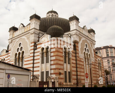 SOFIA, BULGAIRA - 09 octobre, 2017 : synagogue de Sofia construit en 1909 année Banque D'Images