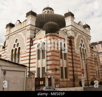 SOFIA, BULGAIRA - 09 octobre, 2017 : synagogue de Sofia construit en 1909 année Banque D'Images