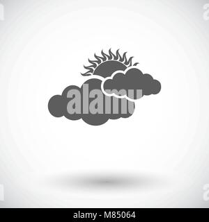 La nébulosité. Seule simple icône sur fond blanc. Vector illustration. Illustration de Vecteur